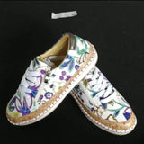 Shoes Women Fall Casual Shoes Flat Plate Shoes Ladies Print 43 Plus Size Loafers Lazy