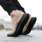 Men Shoes Lightweight Sneakers Fashion Casual Walking Shoes Breathable Slip on Wear-resistant Man Loafers Tenis