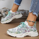 Breakj Flower Sports Single Shoes Women 2025 New Fashion Flat-Bottom Single Size Thaid With