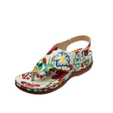 Breakj Word Sandals Women 2025 New National Style Embroidery Flowers After Stumbling Slopes And Sandals