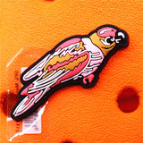 Novelty PVC Animals Pink Parrot and Sparrow Shoe Accessories Decorations Jibz for Croc Charms Shoes fit Bracelet Kids