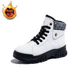 Breakj Women's Cotton Shoes 2024 Winter New High-Top Shoes Women's Round Head Platform And Velvet Warm Women's Shoes