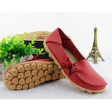 Leather Autumn Woman Loafers Female Slip On Ballet Bowtie Women's Shoe New Moccasins Women Flats Shoes Chaussures
