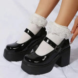 Quality Rubber Sole Japanese Style Platform Lolita Shoes Women Vintage Soft Sister Girls Shoes School mary jane shoes