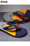 Fashion Flip Flop Men High Quality Non-Slip Outdoor Beach Flip Flops Men Flat Casual Slippers Men Chinelo
