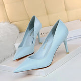 Breakj Korean Version Of Fashion Simple Women's Shoes Show Thin High Heels Fine Heel Super High Heel Shallow Mouth