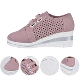2022 New High Heel Lady Casual Women Sneakers Leisure Platform Shoes Breathable Height Increasing Shoes Women Flats Plus Size