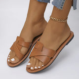 Breakj For Large-Size Flat-Bottom Slippers Women's 2024 New Color Jacket Outside The Foot Casual Fish Mouth Cold