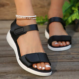 Breakj And Large-Size Low-Heeled Sandals 2025 Summer New Shoes Roman Beach Word Women
