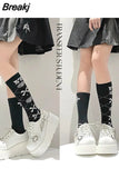 Gothic Wedge Heels Lolita Shoes Spring Summer 2023 New Fashion Buckle Rivets Decor Mary Jean Shoes Vampire Style