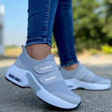 Women Red Sneakers Ladies Air Cushion Shoes Woman Mesh Sneakers Female Breathable Flats Increase Womens Casual