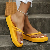 Thick Platform Summer Flip Flops Women 2023 Fashion Clip Toe Beach Sandals Woman Non Slip Flat Slippers Ladies Size