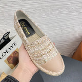 Famous Brand European Patchwork Espadrilles Shoes Woman Genuine Leather Creepers Flats Ladies Loafers White Leather