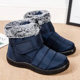 Non Slip Waterproof Snow Boots for Women Keep Warm Faux Fur Ankle Boots Woman Plus Size Winter Cotton Padded Shoes