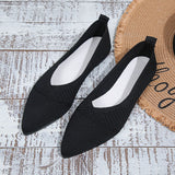 Breakj Summer New Large-Size Tip Flat Bottom Flying Shoes Women's Shallow Sports Style Casual