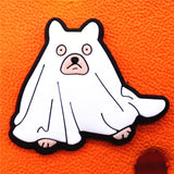 Sale 1pcs Cartoon Ghosts Shoe Buckle Accessories PVC Halloween Shoe Charm Decorations Pins Fit Croc Jibz Party Kids