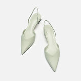 Breakj Sandals Women 2025 New Summer Simple Pointed Square Heel Women's High Heels Fine Fashion Women's Single