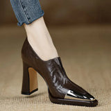 Women High Heel Loafers Pointed Toe Sexy Shoes Retro Fad Designer 2024 New Brand Luxury Sandals Hot Sale Zapatillas De