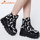 Wedges Women Ankle Boots 2023 Autumn Winter Gothic Street Comfy Fashion Cool Woman Shoes Motorcycle Boots Big Size