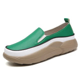 Breakj Single-Shoe Super Slim Woman New Small White Shoes Thick Soles Casual Flat Heel Pregnant Women Shoes Lazy Happy
