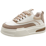 Breakj Small White Shoes Women 2025 Autumn New Casual Fashion Thick-Sed Loose Pastry Plate Shoes Trendy Round Head With