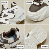 Breakj Korean New Dad Shoes Female 2025 Spring Student Running Platform Heighten Casual Shoes