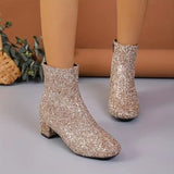 Breakj 2025 Spring New Exterior With Selbine Coarse And Soft Bottom Zippered Women's Boots Martin