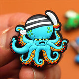 Imitation 1pc Shoe Accessories Pirate Parrot Octopus Shoe Charms Garden Shoe Buckle Decorations Fit Croc JIBZ Kids Gift