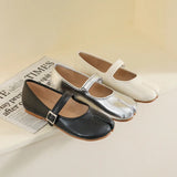 leather split toe flat shoes woman mary janes tabi ninja flats female cozy dress shoes ankle belt moccasins plus size