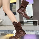 Height-Hunting Duck Boots Lady In The Match Color Niche Design With Boxing Boots Outdoor Workwear Martin