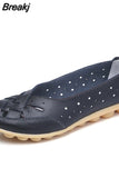 Women Shoes 2023 New Arrival Flat Shoes Women Hollow Loafer Ballerina Flats Casual Female Shoes Plus Size 44