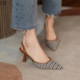 2021 Women High Heels Brand Pumps Shoes Pointed Toe Slingback Summer Sexy Zapatos De Mujer Plataforma Sandales Sapatos