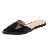 Slippers Fashion Pointed Flat Shoes 2021 Summer Solid Color Simplicity Slip on Leisure Ladies External Wear Women