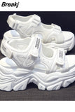Sandals Comfort Shoes for Women Muffins shoe Clogs With Heel Suit Female Beige New Sports Flat Thick Girls Black Fashion
