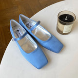 New Arrival Candy Color Style Sweet Buckle Mary Janes Shoes Women'S Shallow Mouth Casual Student Shoes Low Heels