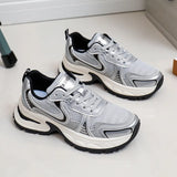 Breakj Korean Version Of The Net Face Dad Shoes Female Spring 2025 New Breathable Female Student Sports Increased Casual Shoes