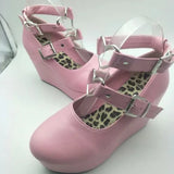 Shoes for Women Lolita Mary Jane Platform Shoes Without Heel Kawaii Girl Flat Gothic Low Casual Comfort Black