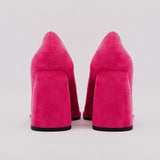 Size 34-45 Women Pumps Fashion Super High Heels Shoes For Women Chunky Heel Square Toe Real Leather Elegant