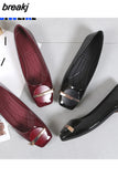 Women Flats Wedding Shoes Patent Leather Square Toes Black Red Flats Shoes Flat Slip On Spring Summer Party Shoes Plus