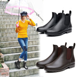 Chelsea Rain Shoes Woman Ankle Rainboots Rubber Boots Non-slip Water Shoes Female Galoshes Overboot for