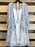 Women Summer Office Casual Long Loose Coat Elegant Floral Print Cardigan Spring New Three-quarter Sleeve Loose Tops
