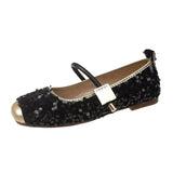Breakj And Summer New Small Fragrant Ballet Shallow Mouth Single Shoes French Round Head Flat Shoes Mary Precious
