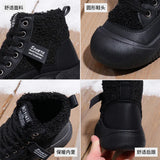 Breakj Boots Women 2024 New Winter Versatile Add Velvet Thick Warm Martin Boots Short Leg Casual Cotton Shoes XFL