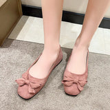 Breakj Red Casual Large-Size Bow Bean Bean Shoes 2025 New Women's Shoes Korean Version Of Shallow One-Legged Lazy Shoes Single