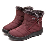 BEYARNEWomen's ankle boots fur boots warm snow boots winter shoes for women waterproof padded boots winter boots women