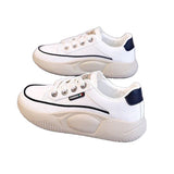 Breakj Round Head Single Shoes Women Wear 2025 Autumn New Lace-Collage Casual Shoes With Thick-Soled Rocking