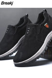 Men's Slip-on Shoes Breathable Casual Sports Shoes Outdoor Hiking Shoes Walking Shoes for Men Hand Stitching Mesh