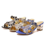 Fashion Rhinestone Thick With Slippers Female Summer High With Cool Drag 42 Yards New Set Diamond Hollow Out High With Cool