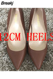 Shoes Woman High Heels Ladies Shoes 12CM Heels Pumps Women Shoes High Heels Sexy Black Brown Dress Party Shoes