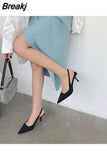 New Summer Pointed Toe Sexy Thin Heels Sandals Woman Slingback One Pedal High-heeled Shoes Women Sandals Daily